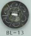 BL-13 Botón de concha estampada de estilo japonés de 4 agujeros