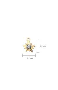 AKP8480N Punto De Cremallera En Forma De Estrella De Diamantes De Imitación (Tirador) IRIS Foto secundaria