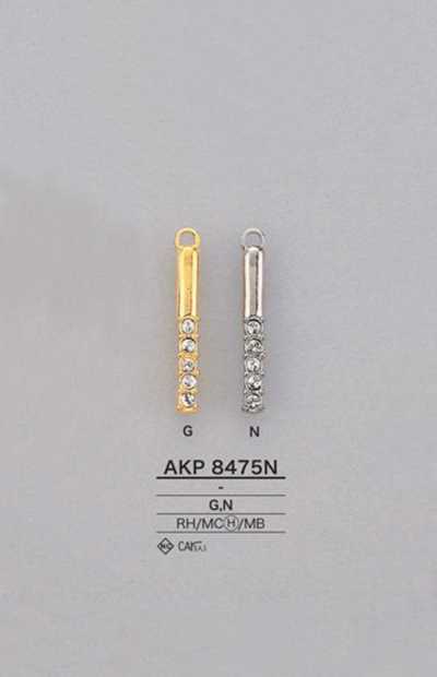 AKP8475N Tirador cilíndrico para cierre con strass (tirador)