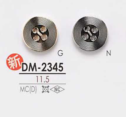 DM2345 Botón de metal de 4 agujeros