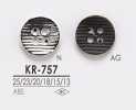 KR757 Botón metálico de 4 agujeros