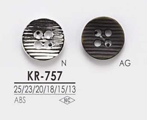 KR757 Botón metálico de 4 agujeros