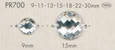 PR700 Botón transparente de corte diamante