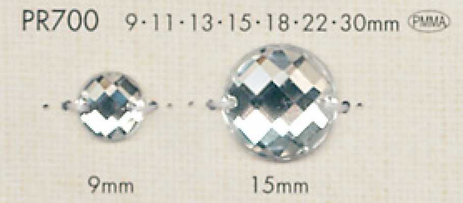 PR700 Botón transparente de corte diamante