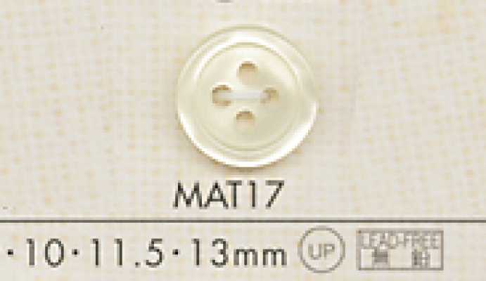 MAT17 DAIYA BUTTONS Botón de poliéster con aspecto de nácar
