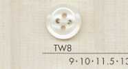 TW8 DAIYA BUTTONS Botón de poliéster estilo concha