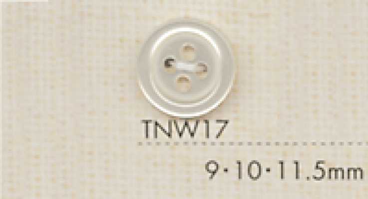 TNW17 DAIYA BUTTONS Botón de poliéster con aspecto de concha resistente al calor