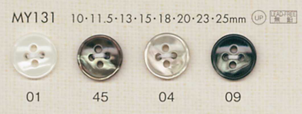 DAIYA BUTTONS Botón de poliéster tipo concha