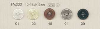 FM300 DAIYA BUTTONS Botón de poliéster tipo concha