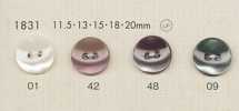 1831 DAIYA BUTTONS Botones de poliéster estilo concha