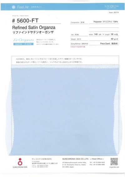 5600-FT Organza satinada refinada