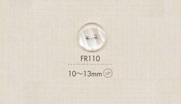 FR110 DAIYA BUTTONS Botón transparente de dos agujeros (patrón acanalado)