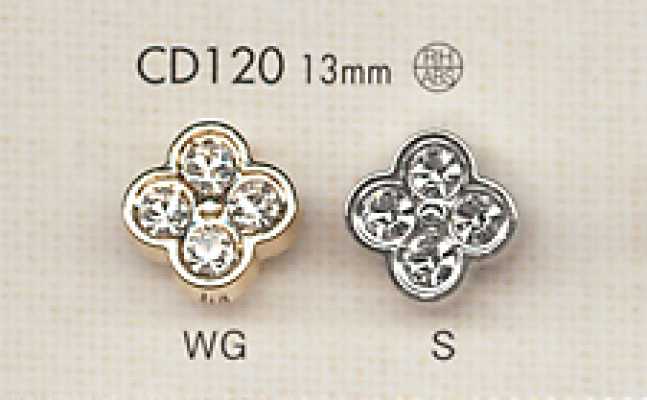 CD120 Botón joya con forma de flor