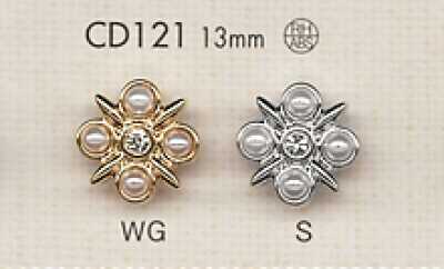 CD121 Botón bijou de pedrería