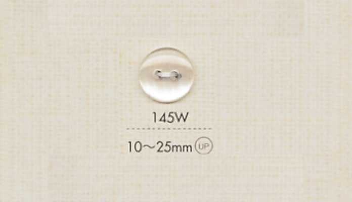 145W DAIYA BUTTONS Botón de poliéster con aspecto de concha de dos agujeros (semitransparente)