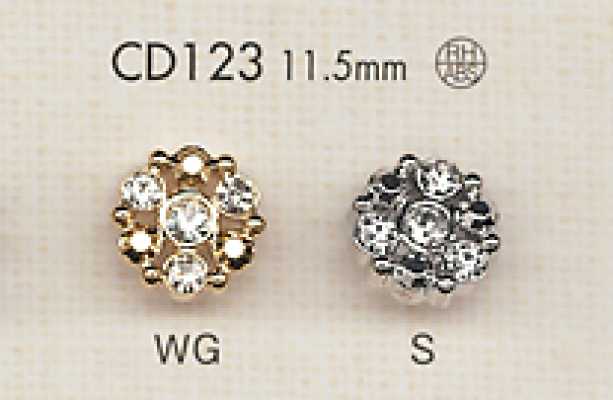 CD123 Botón joya de strass
