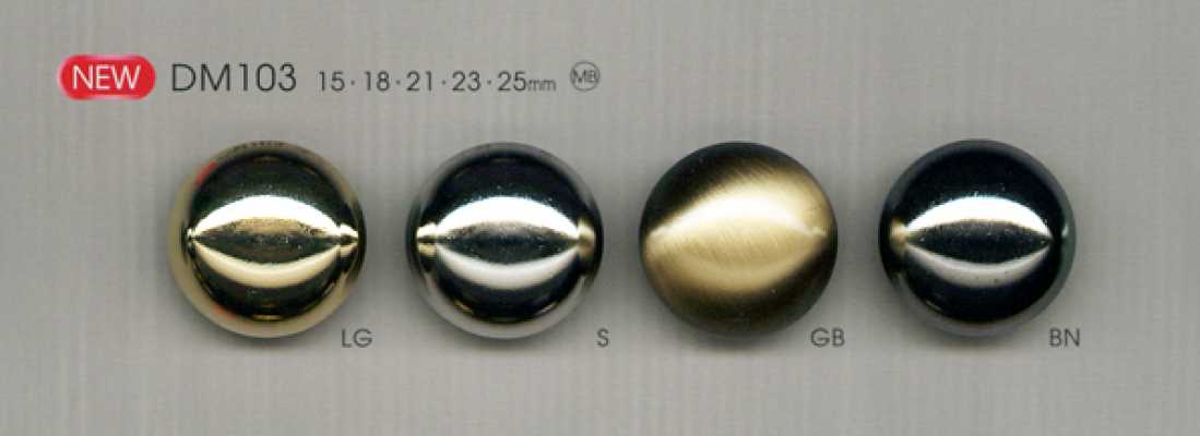 DM103 Botón metálico simple para camisas y chaquetas