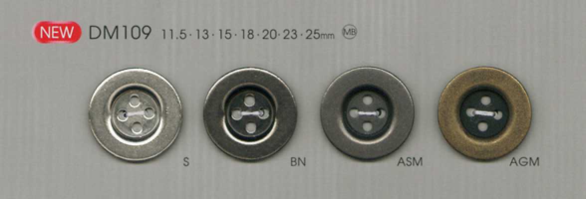 DM109 Botón de metal simple para camisas y chaquetas