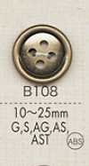 B108 Botones metálicos sencillos y coloridos para camisas y chaquetas