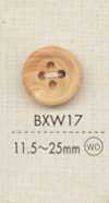 BXW17 Botón De 4 Agujeros De Madera De Material Natural