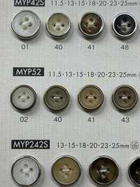 MYP52S Botones Elegantes De Poliéster Plateados De 4 Agujeros[Botón] DAIYA BUTTON(DAIYA BUTTON) Subfoto