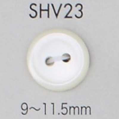 SHV23 Botón de nácar de 2 agujeros