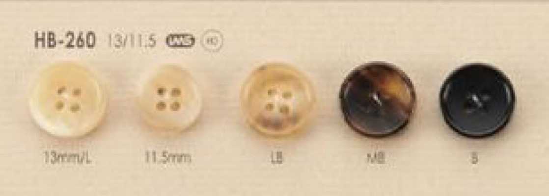 HB-260 Botón pequeño de cuerno de búfalo natural de 4 agujeros