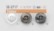 SE-2717 Botón sencillo de poliéster con apariencia de nácar para camisas y blusas