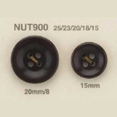 NUT-900 Botón de 4 agujeros de material natural de nuez