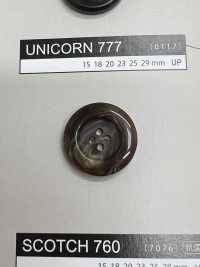 UNICORN777 [Estilo Buffalo] Botón De 4 Agujeros Con Borde NITTO Button Foto secundaria