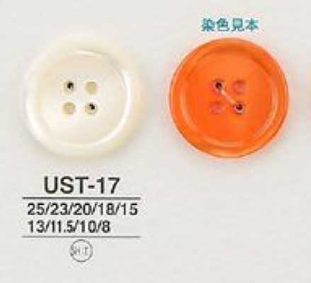 UST-17 Material natural de concha Takase, teñible, botón de 4 orificios