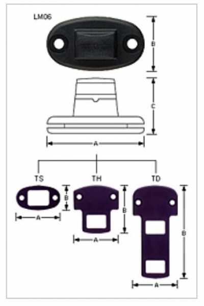 LM06TS Hebilla giratoria con cubierta para lengüeta mini YKK LM06TS