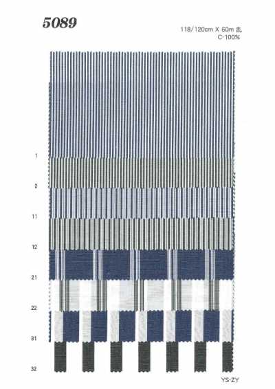 MU5089 Tejido typewriter a rayas