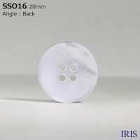 SSO16 Botón Brillante De 4 Agujeros Con Carcasa De Material Natural IRIS Foto secundaria