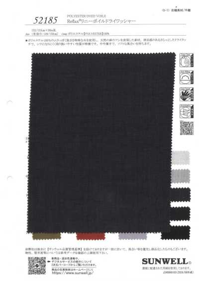 52185 Reflax® Voile de lino con acabado lavado en seco