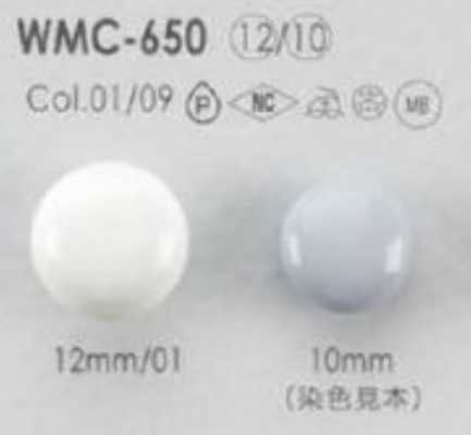 WMC-650 Botón de latón brillante con pie de anilla circular