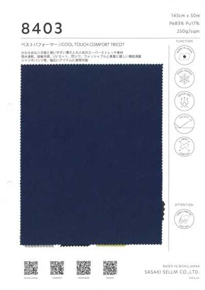 8403 Mejor Rendimiento Tricot de tacto frío
