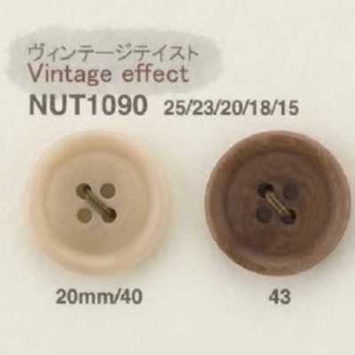 NUT1090 Botón de nuez de 4 agujeros