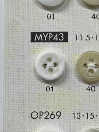 MYP43 Botón De 4 Agujeros Con Borde De Resina De Poliéster DAIYA BUTTON(DAIYA BUTTON) Subfoto