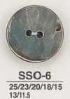 SSO6 Botón Brillante De 2 Agujeros De Carcasa De Material Natural