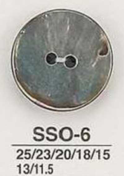 SSO6 Botón brillante de 2 agujeros de concha natural