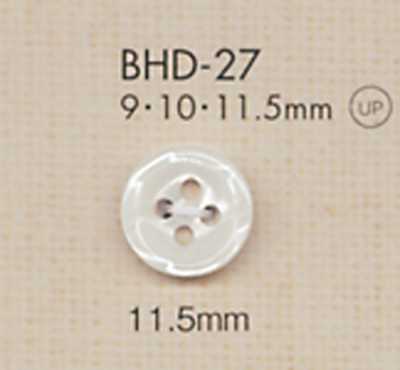 BHD27 DAIYA BUTTONS Botón de poliéster con aspecto de concha RIVER de cuatro agujeros resistente a impactos