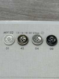 MY152 BOTONES DAIYA Botones De Poliéster Tipo Concha De Cuatro Conchas Con Borde[Botón] DAIYA BUTTON(DAIYA BUTTON) Subfoto