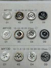 MY153 BOTONES DAIYA Botones De Poliéster Tipo Concha De Cuatro Conchas Con Borde[Botón] DAIYA BUTTON(DAIYA BUTTON) Subfoto