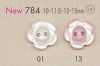 784 DAIYA BUTTONS Botón de poliéster con forma de flor de dos agujeros