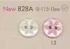 828A DAIYA BUTTONS Botón de poliéster de dos agujeros con estampado floral