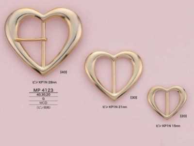 MP4123 Hebilla en forma de corazón para herrajes de cinturón para pantalones, faldas y bolsos