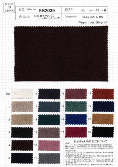 SB2039 1/25 lona de lino Ruedback medio
