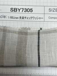 SBY7305 Lavadora A Cuadros Teñida Con Hilo De Lino 1/60[Fabrica Textil] SHIBAYA Foto secundaria