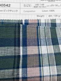 SB60542 Cheque Grande De Lino 1/60[Fabrica Textil] SHIBAYA Foto secundaria